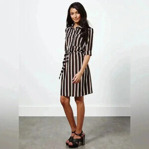 Miss Selfridge 3/4 Sleeve Stripped Dress Size 8